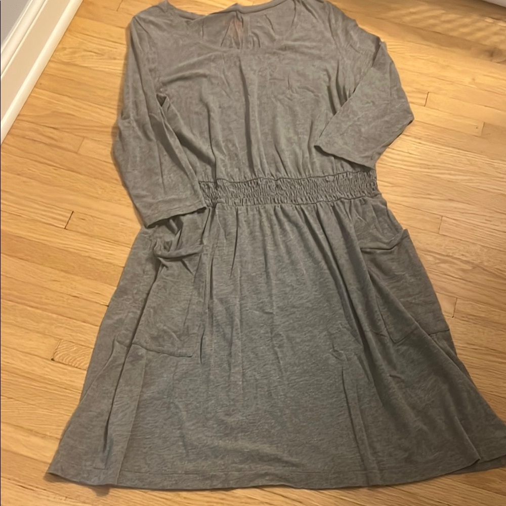 Hanna Andersson Gray 3/4 Sleeve Sundress
